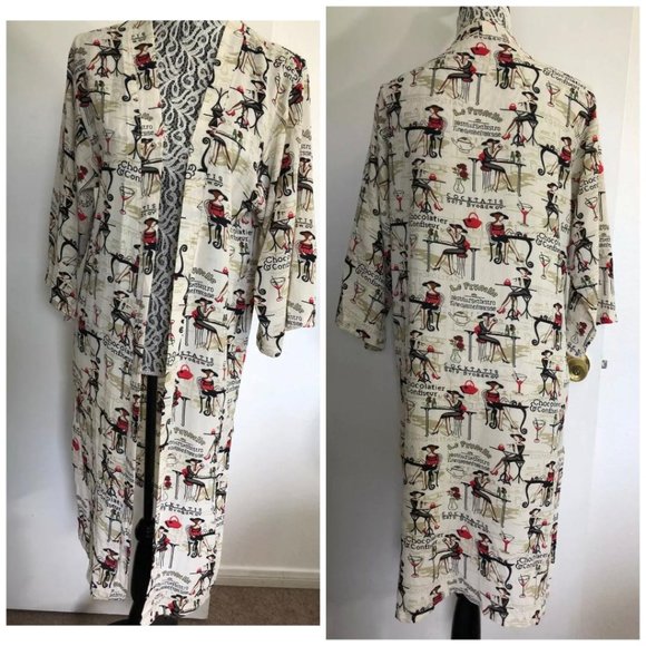 Women's Fashion Robe Duster Open Front Cardigan 14 - Picture 1 of 7